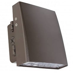 LEDWPCA12W full cutoff mini-wall pack, 12W, 6”x5” aluminum housing with PC lens.