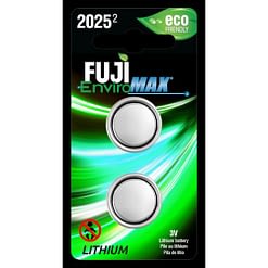 Fuji Battery CR2025, Two-coin size Li-Ion cells in blister packaging