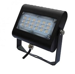 LED Floodlight LEDMPAL30. DIMS 5”x7”, 30W, aluminum housing with heat resistant PC lens.