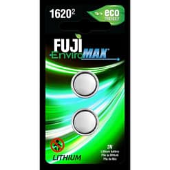 Fuji Battery CR1620, Two-coin size Li-Ion cells in blister packaging