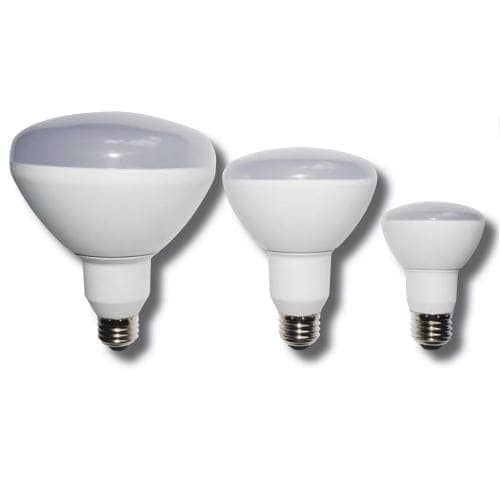 12-LEDBR30-11W-D BR shape 11W LED dimmable light bulb. Edison E-26 medium screw base fits standard socket.